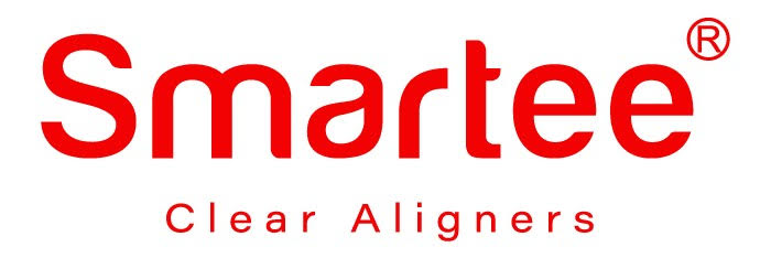 Aglow Logo for Smartee Clear Aligners in bold red text with a registered trademark symbol above the second 
